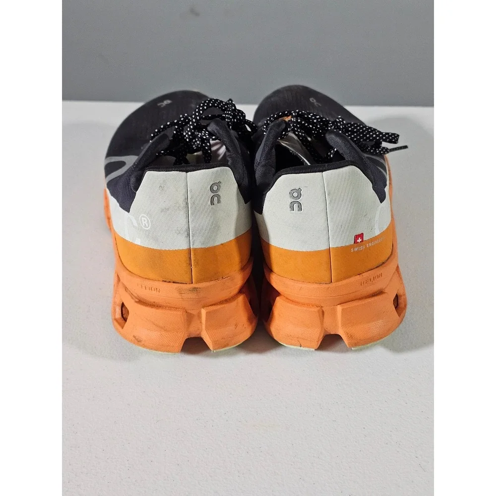On Cloudmonster Running Shoes Mens 11 Grey Orange CloudTec Sneakers 61.98656